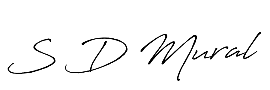 Use a signature maker to create a handwritten signature online. With this signature software, you can design (Antro_Vectra_Bolder) your own signature for name S D Mural. S D Mural signature style 7 images and pictures png