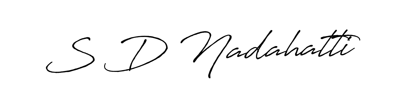 Make a beautiful signature design for name S D Nadahatti. Use this online signature maker to create a handwritten signature for free. S D Nadahatti signature style 7 images and pictures png