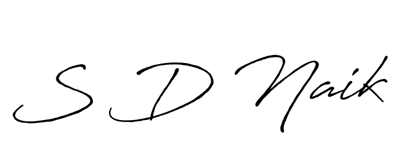 How to make S D Naik signature? Antro_Vectra_Bolder is a professional autograph style. Create handwritten signature for S D Naik name. S D Naik signature style 7 images and pictures png