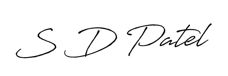 Design your own signature with our free online signature maker. With this signature software, you can create a handwritten (Antro_Vectra_Bolder) signature for name S D Patel. S D Patel signature style 7 images and pictures png