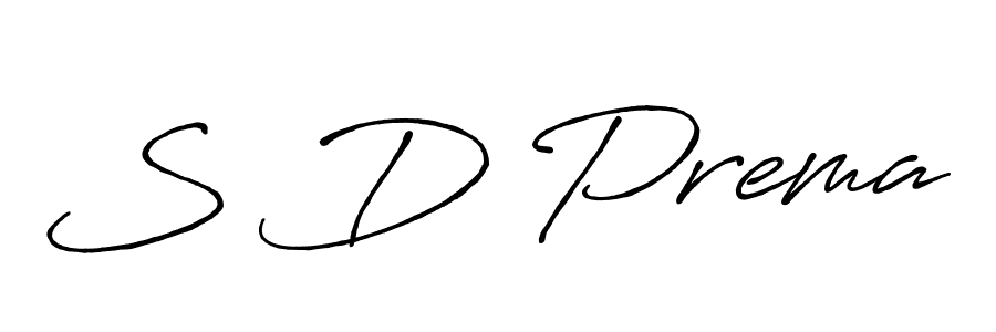 Create a beautiful signature design for name S D Prema. With this signature (Antro_Vectra_Bolder) fonts, you can make a handwritten signature for free. S D Prema signature style 7 images and pictures png