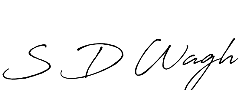 How to make S D Wagh signature? Antro_Vectra_Bolder is a professional autograph style. Create handwritten signature for S D Wagh name. S D Wagh signature style 7 images and pictures png