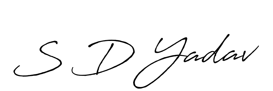 Antro_Vectra_Bolder is a professional signature style that is perfect for those who want to add a touch of class to their signature. It is also a great choice for those who want to make their signature more unique. Get S D Yadav name to fancy signature for free. S D Yadav signature style 7 images and pictures png