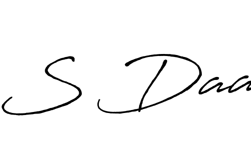 How to make S Daa name signature. Use Antro_Vectra_Bolder style for creating short signs online. This is the latest handwritten sign. S Daa signature style 7 images and pictures png