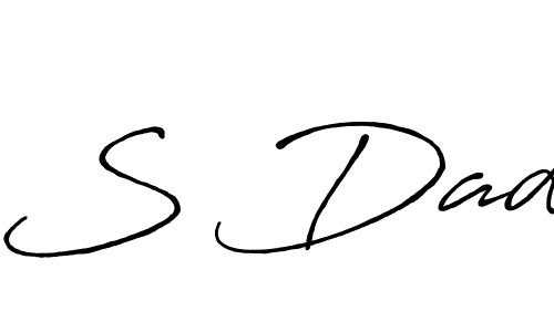 Use a signature maker to create a handwritten signature online. With this signature software, you can design (Antro_Vectra_Bolder) your own signature for name S Dad. S Dad signature style 7 images and pictures png