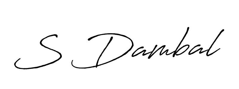 How to make S Dambal signature? Antro_Vectra_Bolder is a professional autograph style. Create handwritten signature for S Dambal name. S Dambal signature style 7 images and pictures png