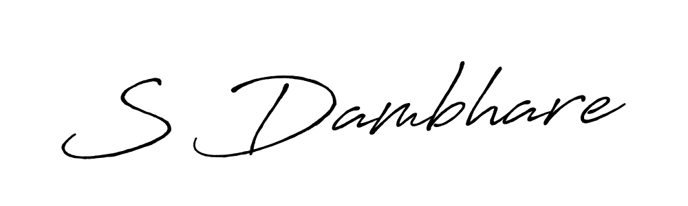 if you are searching for the best signature style for your name S Dambhare. so please give up your signature search. here we have designed multiple signature styles  using Antro_Vectra_Bolder. S Dambhare signature style 7 images and pictures png