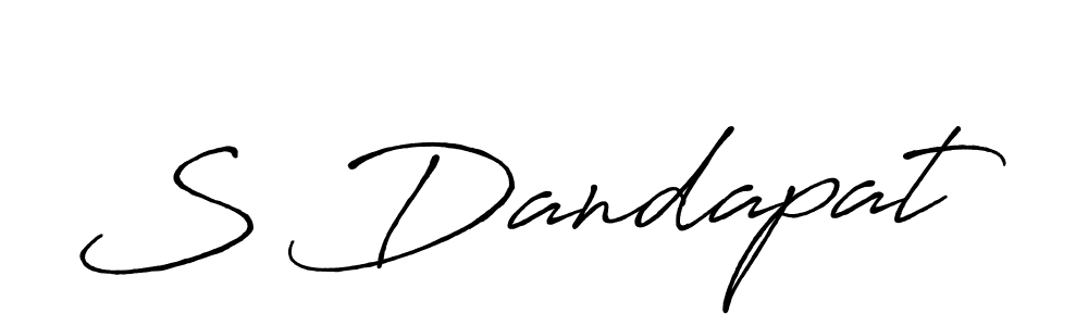 Use a signature maker to create a handwritten signature online. With this signature software, you can design (Antro_Vectra_Bolder) your own signature for name S Dandapat. S Dandapat signature style 7 images and pictures png