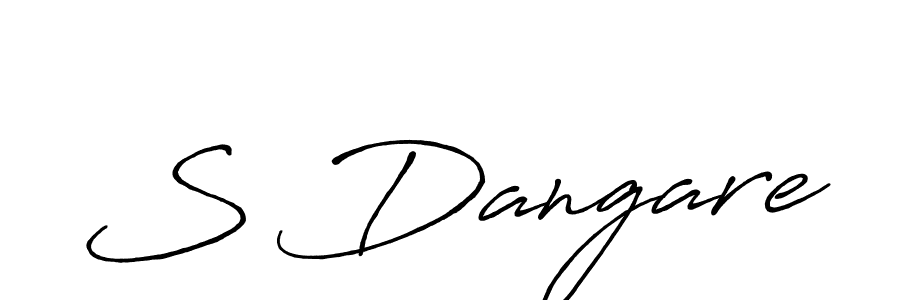 Make a beautiful signature design for name S Dangare. With this signature (Antro_Vectra_Bolder) style, you can create a handwritten signature for free. S Dangare signature style 7 images and pictures png