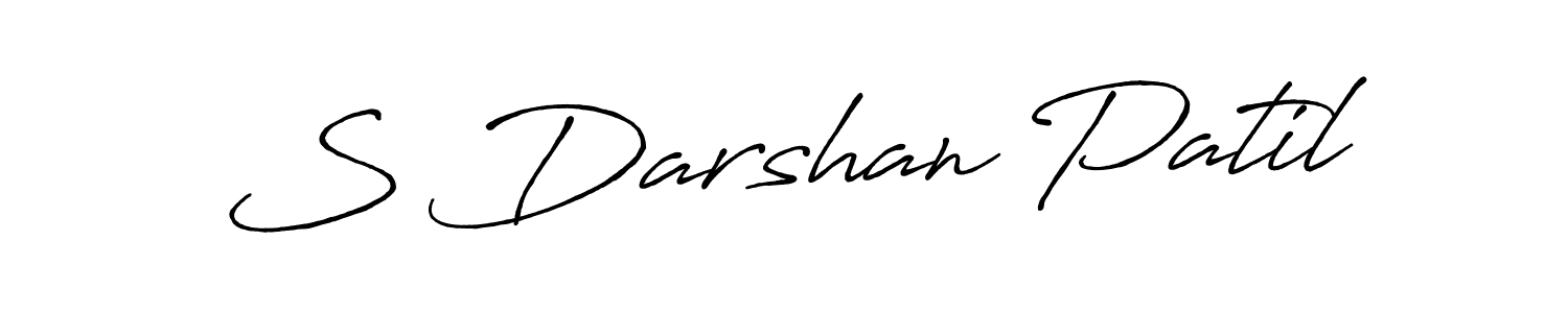 How to make S Darshan Patil name signature. Use Antro_Vectra_Bolder style for creating short signs online. This is the latest handwritten sign. S Darshan Patil signature style 7 images and pictures png