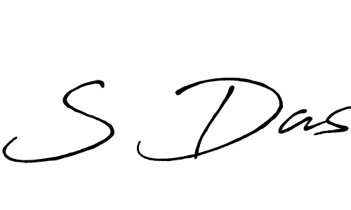 Make a beautiful signature design for name S Das. With this signature (Antro_Vectra_Bolder) style, you can create a handwritten signature for free. S Das signature style 7 images and pictures png