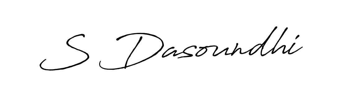 The best way (Antro_Vectra_Bolder) to make a short signature is to pick only two or three words in your name. The name S Dasoundhi include a total of six letters. For converting this name. S Dasoundhi signature style 7 images and pictures png