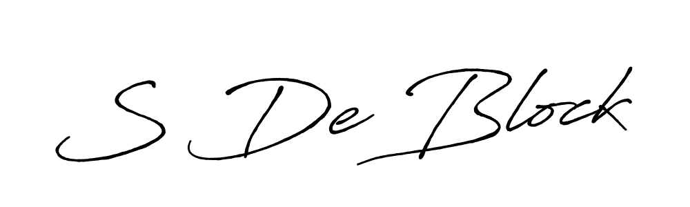 S De Block stylish signature style. Best Handwritten Sign (Antro_Vectra_Bolder) for my name. Handwritten Signature Collection Ideas for my name S De Block. S De Block signature style 7 images and pictures png