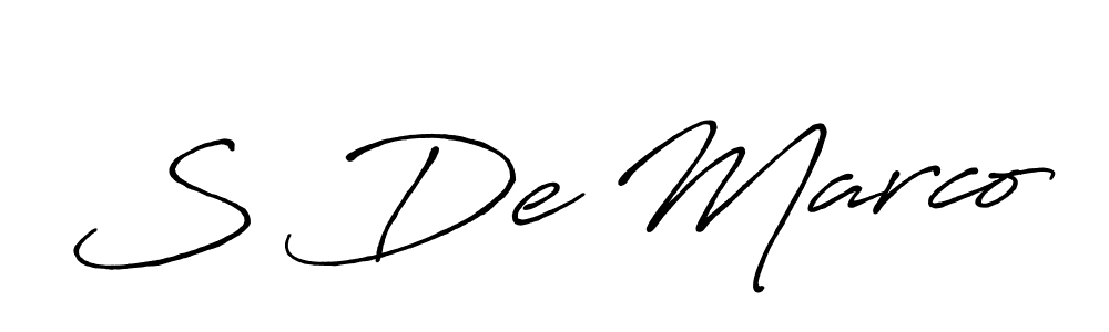 It looks lik you need a new signature style for name S De Marco. Design unique handwritten (Antro_Vectra_Bolder) signature with our free signature maker in just a few clicks. S De Marco signature style 7 images and pictures png