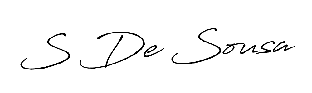 Also we have S De Sousa name is the best signature style. Create professional handwritten signature collection using Antro_Vectra_Bolder autograph style. S De Sousa signature style 7 images and pictures png