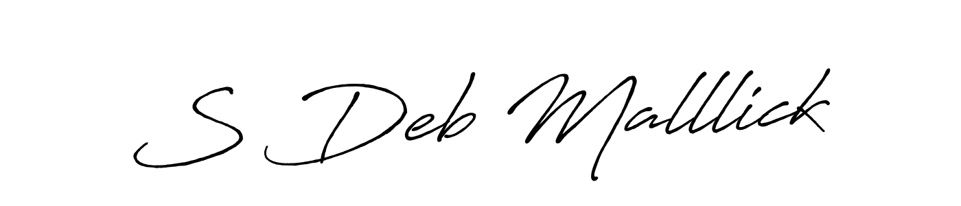 Also we have S Deb Malllick name is the best signature style. Create professional handwritten signature collection using Antro_Vectra_Bolder autograph style. S Deb Malllick signature style 7 images and pictures png