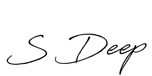 How to make S Deep signature? Antro_Vectra_Bolder is a professional autograph style. Create handwritten signature for S Deep name. S Deep signature style 7 images and pictures png
