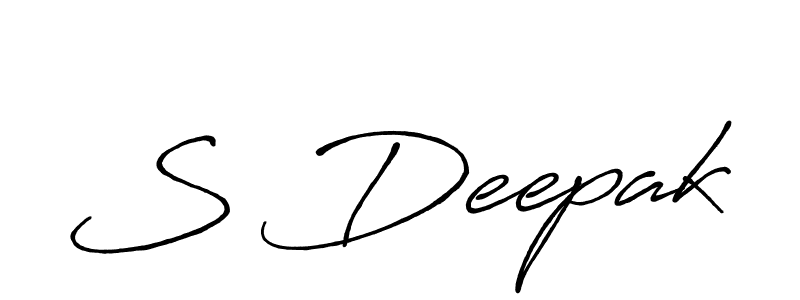 Also we have S Deepak name is the best signature style. Create professional handwritten signature collection using Antro_Vectra_Bolder autograph style. S Deepak signature style 7 images and pictures png