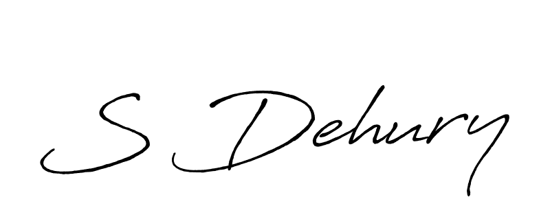 Use a signature maker to create a handwritten signature online. With this signature software, you can design (Antro_Vectra_Bolder) your own signature for name S Dehury. S Dehury signature style 7 images and pictures png