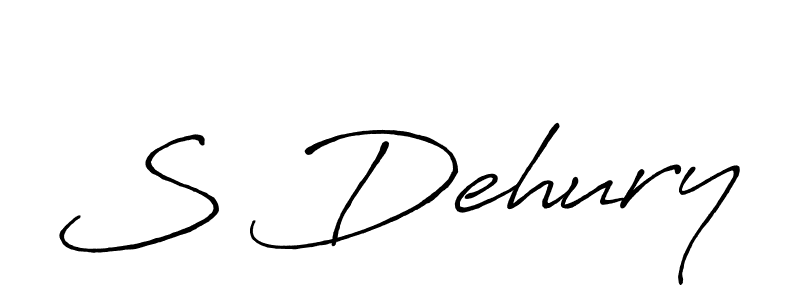 Use a signature maker to create a handwritten signature online. With this signature software, you can design (Antro_Vectra_Bolder) your own signature for name S Dehury. S Dehury signature style 7 images and pictures png