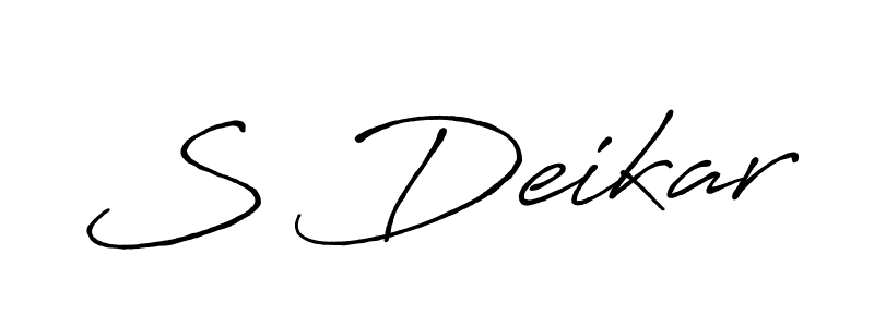S Deikar stylish signature style. Best Handwritten Sign (Antro_Vectra_Bolder) for my name. Handwritten Signature Collection Ideas for my name S Deikar. S Deikar signature style 7 images and pictures png