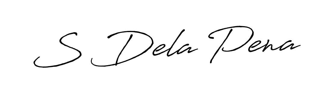 Make a beautiful signature design for name S Dela Pena. With this signature (Antro_Vectra_Bolder) style, you can create a handwritten signature for free. S Dela Pena signature style 7 images and pictures png