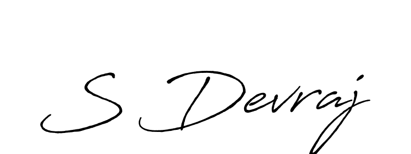 Design your own signature with our free online signature maker. With this signature software, you can create a handwritten (Antro_Vectra_Bolder) signature for name S Devraj. S Devraj signature style 7 images and pictures png