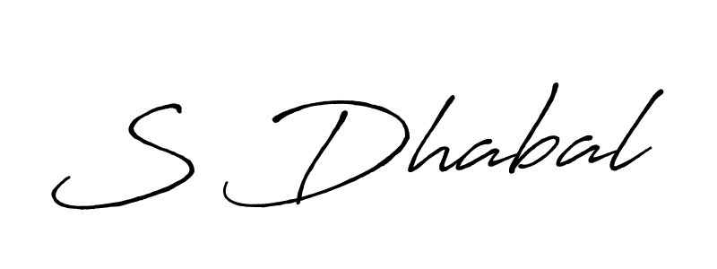 How to make S Dhabal name signature. Use Antro_Vectra_Bolder style for creating short signs online. This is the latest handwritten sign. S Dhabal signature style 7 images and pictures png