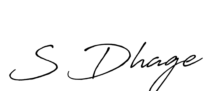 Similarly Antro_Vectra_Bolder is the best handwritten signature design. Signature creator online .You can use it as an online autograph creator for name S Dhage. S Dhage signature style 7 images and pictures png