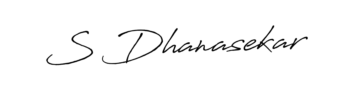 The best way (Antro_Vectra_Bolder) to make a short signature is to pick only two or three words in your name. The name S Dhanasekar include a total of six letters. For converting this name. S Dhanasekar signature style 7 images and pictures png
