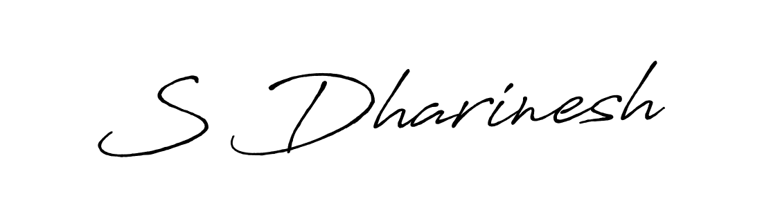 The best way (Antro_Vectra_Bolder) to make a short signature is to pick only two or three words in your name. The name S Dharinesh include a total of six letters. For converting this name. S Dharinesh signature style 7 images and pictures png