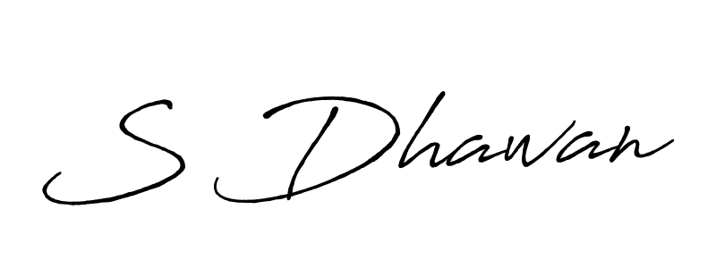 Make a beautiful signature design for name S Dhawan. With this signature (Antro_Vectra_Bolder) style, you can create a handwritten signature for free. S Dhawan signature style 7 images and pictures png