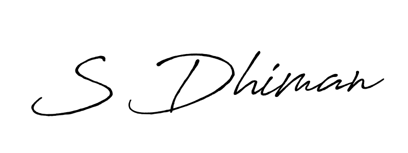 Design your own signature with our free online signature maker. With this signature software, you can create a handwritten (Antro_Vectra_Bolder) signature for name S Dhiman. S Dhiman signature style 7 images and pictures png