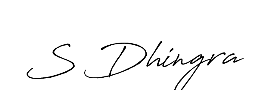 The best way (Antro_Vectra_Bolder) to make a short signature is to pick only two or three words in your name. The name S Dhingra include a total of six letters. For converting this name. S Dhingra signature style 7 images and pictures png