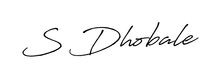 Use a signature maker to create a handwritten signature online. With this signature software, you can design (Antro_Vectra_Bolder) your own signature for name S Dhobale. S Dhobale signature style 7 images and pictures png