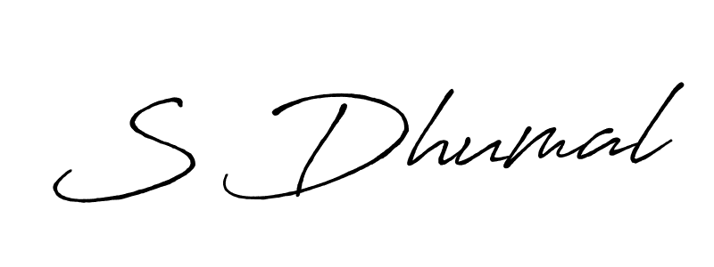 How to make S Dhumal signature? Antro_Vectra_Bolder is a professional autograph style. Create handwritten signature for S Dhumal name. S Dhumal signature style 7 images and pictures png