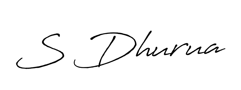 Use a signature maker to create a handwritten signature online. With this signature software, you can design (Antro_Vectra_Bolder) your own signature for name S Dhurua. S Dhurua signature style 7 images and pictures png