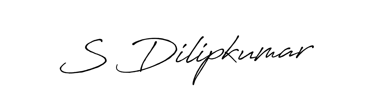 Make a beautiful signature design for name S Dilipkumar . With this signature (Antro_Vectra_Bolder) style, you can create a handwritten signature for free. S Dilipkumar  signature style 7 images and pictures png