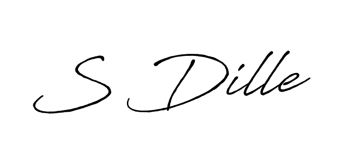 How to make S Dille name signature. Use Antro_Vectra_Bolder style for creating short signs online. This is the latest handwritten sign. S Dille signature style 7 images and pictures png