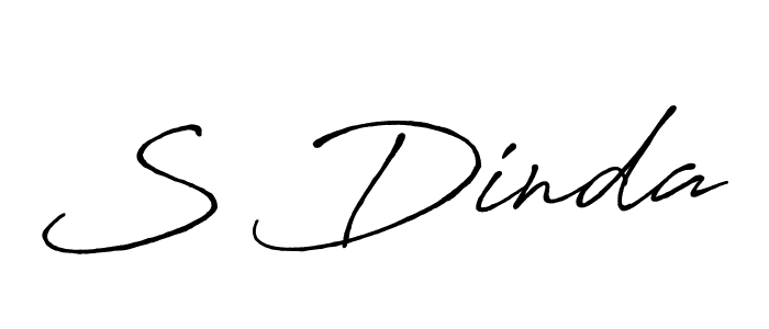 Also we have S Dinda name is the best signature style. Create professional handwritten signature collection using Antro_Vectra_Bolder autograph style. S Dinda signature style 7 images and pictures png