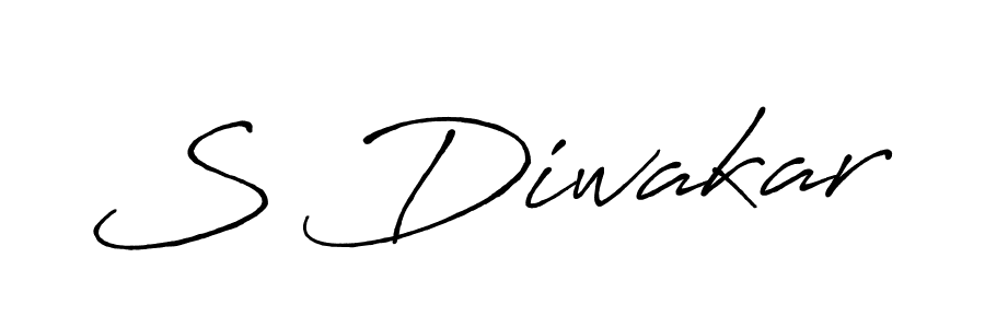 Use a signature maker to create a handwritten signature online. With this signature software, you can design (Antro_Vectra_Bolder) your own signature for name S Diwakar. S Diwakar signature style 7 images and pictures png