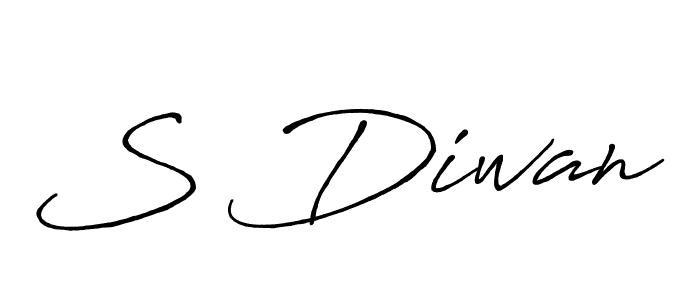 Make a beautiful signature design for name S Diwan. With this signature (Antro_Vectra_Bolder) style, you can create a handwritten signature for free. S Diwan signature style 7 images and pictures png