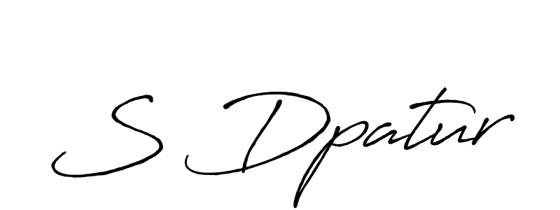 Make a beautiful signature design for name S Dpatur. With this signature (Antro_Vectra_Bolder) style, you can create a handwritten signature for free. S Dpatur signature style 7 images and pictures png