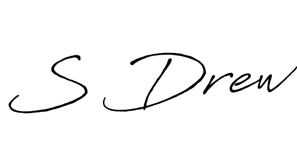 Create a beautiful signature design for name S Drew. With this signature (Antro_Vectra_Bolder) fonts, you can make a handwritten signature for free. S Drew signature style 7 images and pictures png