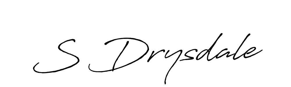 Create a beautiful signature design for name S Drysdale. With this signature (Antro_Vectra_Bolder) fonts, you can make a handwritten signature for free. S Drysdale signature style 7 images and pictures png