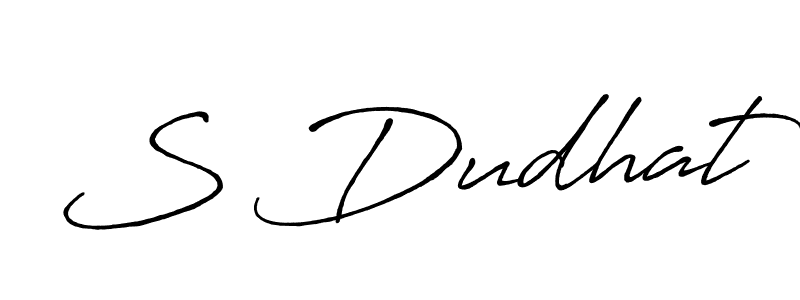 The best way (Antro_Vectra_Bolder) to make a short signature is to pick only two or three words in your name. The name S Dudhat include a total of six letters. For converting this name. S Dudhat signature style 7 images and pictures png