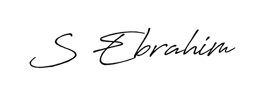 Design your own signature with our free online signature maker. With this signature software, you can create a handwritten (Antro_Vectra_Bolder) signature for name S Ebrahim. S Ebrahim signature style 7 images and pictures png