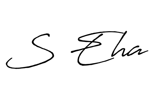 The best way (Antro_Vectra_Bolder) to make a short signature is to pick only two or three words in your name. The name S Eha include a total of six letters. For converting this name. S Eha signature style 7 images and pictures png