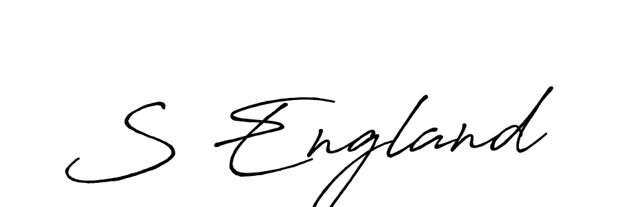 Design your own signature with our free online signature maker. With this signature software, you can create a handwritten (Antro_Vectra_Bolder) signature for name S England. S England signature style 7 images and pictures png