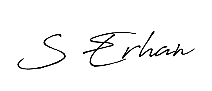 Also we have S Erhan name is the best signature style. Create professional handwritten signature collection using Antro_Vectra_Bolder autograph style. S Erhan signature style 7 images and pictures png